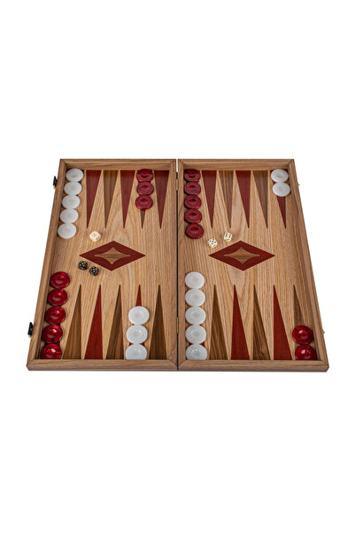 Manopoulos Set mare de table din stejar roșu și nuc american 48x26