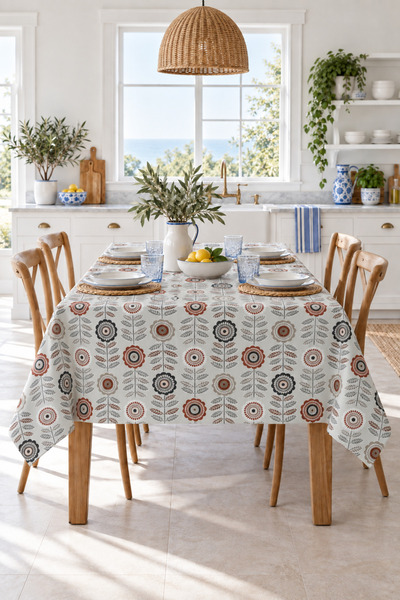 Soft Kare Fiber Pvc Kitchen Tablecloth – Wipeable, Stain-Resistant, and Easy ...