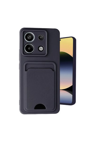 FMA حافظة هاتف Xiaomi Redmi Note 13 Pro 5G من السيليكون مع بطاقة عمل كلفن - أسود