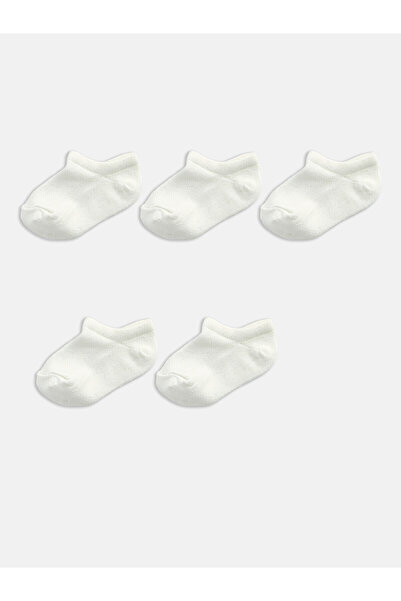 LC Waikiki Two Mt Shop Quality Lcw Baby White Plain 5-Pack Baby Boy Booties S...