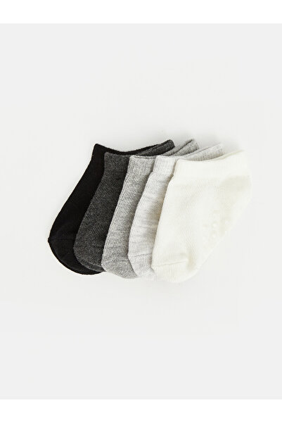 LC Waikiki Two Mt Shop Quality Lcw Baby White Plain 5-Pack Baby Boy Booties S...