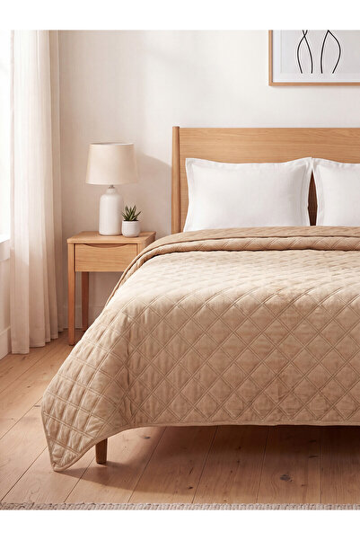 LC Waikiki Alita City with Difference in Color Lcw Home Brown Quilted Double ...