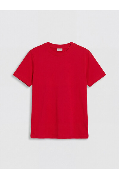 LC Waikiki Two Mt Shop Quality Lcw Kids Red Oval Collar Short Sleeve Boys' T-...