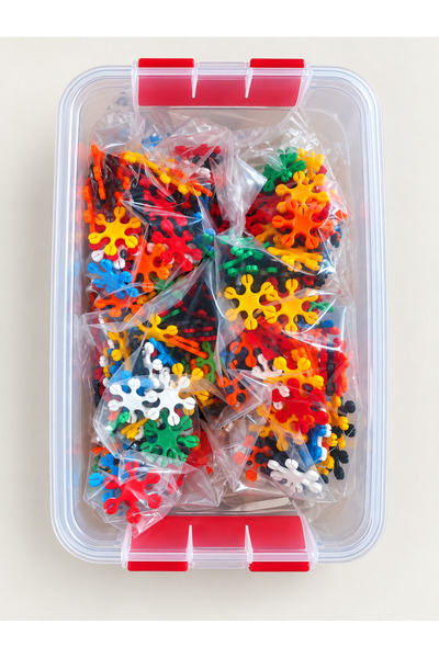 TOHA 500 Parça Çiçek Puzzle Sepetli 🌸 Eğitici Birleştirmeli Blok Oyunu – Yar...