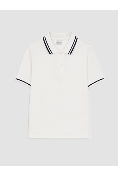LC Waikiki Alita City Lcw Kids White Polo Neck T-Shirt for Boys