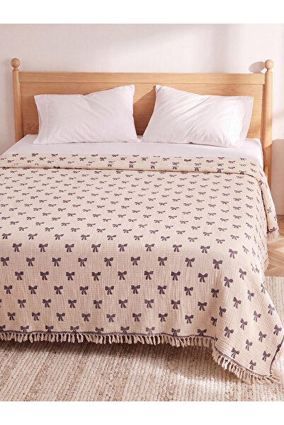 LC Waikiki Alita City Lcw Home Mixed Patterned Double Bedspread with a Differ...