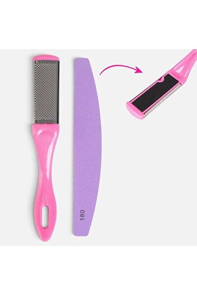 OEM Set Pila Metalica Fucsia pentru Calcaie & Pila Mov
