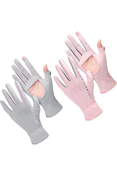 KASTWAVE 2 Pairs Sun Gloves for Women UV Protection Summer Driving Gloves Ful...