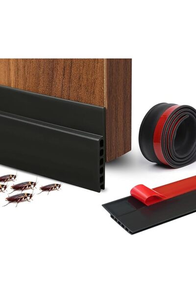 ALMEKAQUZ Door Bottom Seals, Anti-Noise Seals, Black Under-Door Draught Exclu...