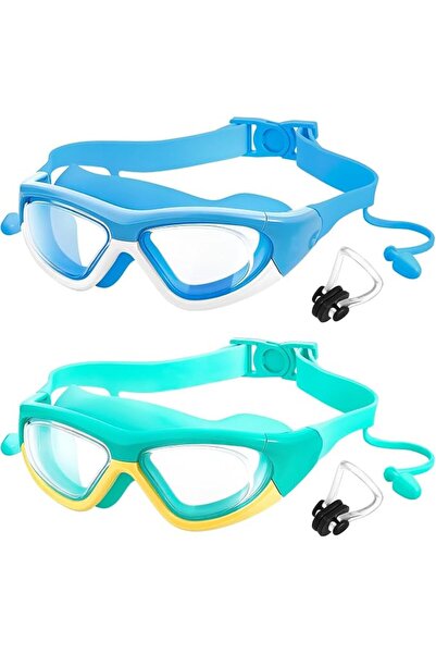 EXCEFORE Kids Swim Goggles, Anti-Fog Wide View, No Leak Seal, Easy-Adjust Str...