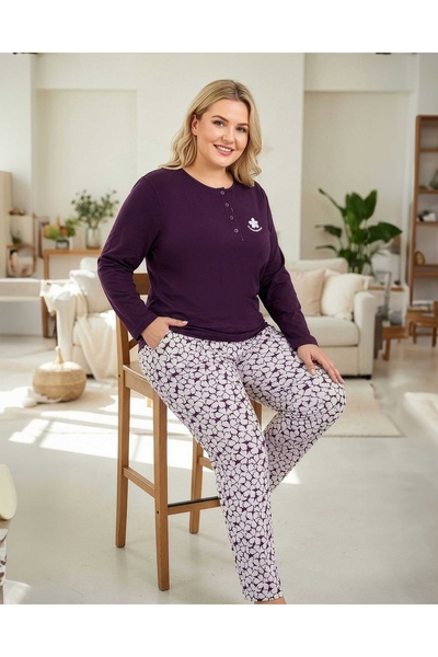 melodi Three-Button Oversize & Large Size Pajama Set 17000
