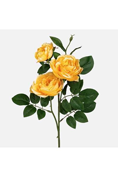 OEM Floare Artificiala Camelia Galbena 63cm