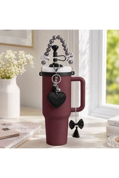 OEM Set Charms Holografice Negre pentru Cana Termos
