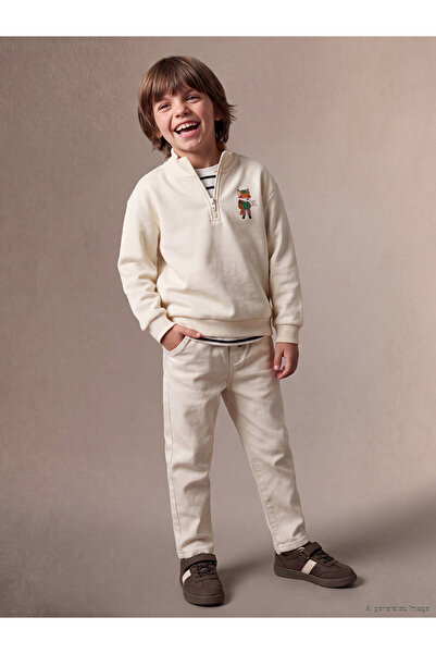 LC Waikiki Vizyon New Season Beige Regular Fit Boys Gabardine Trousers