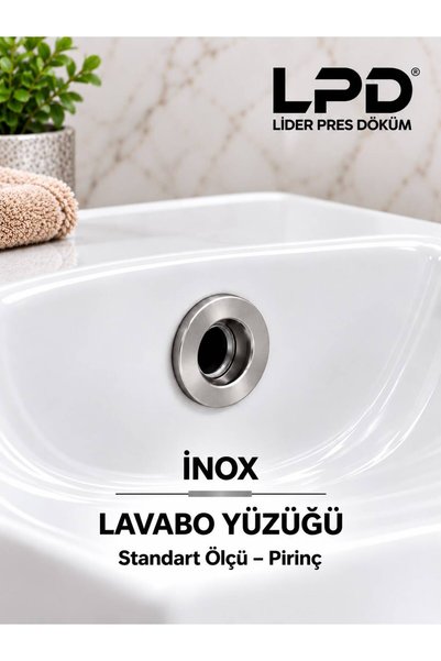 LPD LİDER İNOX LAVABO YÜZÜĞÜ - İNOX TAŞMA TIPASI - PASLANMAZ METAL ÜRÜN -İNOX...