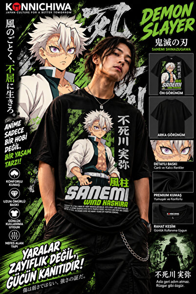 FG KONNİCHİWA Demon Slayer Akaza Tanjiro Nezuko Zenitsu Inosuke Sanemi Printe...