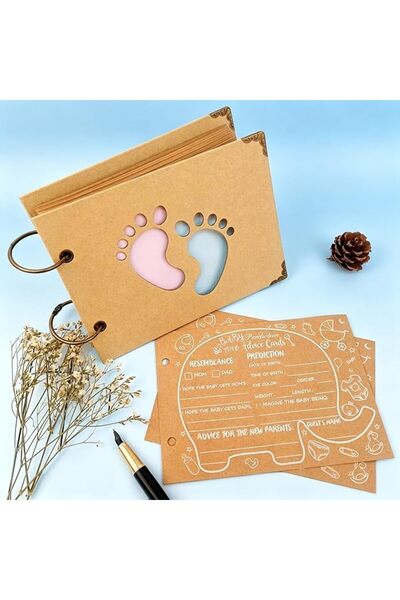 GENERAL 40 Pcs Baby Shower Advice Cards,Baby Predictions Shower Game Guest Bo...