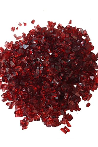 Dekoratif Kristal Cam Kırığı Kırmızı ( 100 gr) (3-6 MM Boyutlarında) Epoksi Reçine İçin Kırık Cam- Mum Dekoratif Obje Hobi Amaçlı El Sanatları Süsleme Küçük Parçalı Cam Kırıkları