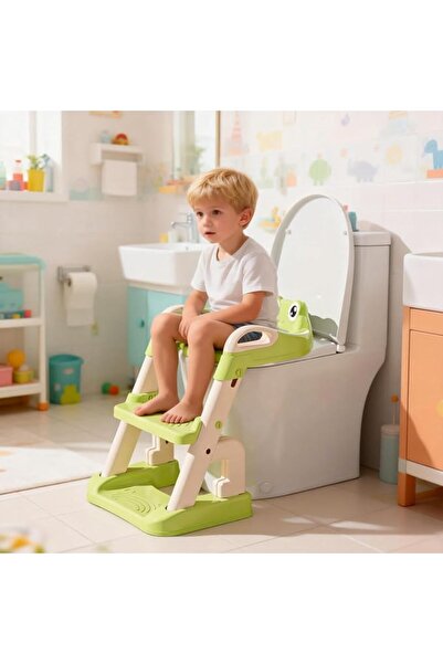 GENERAL Kids Toilet Seat with Step Stool Ladder, Foldable Toddler Potty Train...