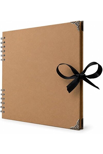 GENERAL Brown White Black 8 Inch 30 Pages Vintage Photo Album, Thin Scrapbook...