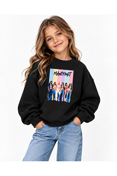 fasardi Manifest Girls M6Nifestgirls Printed Oversize Non-Embroidered Long Sl...