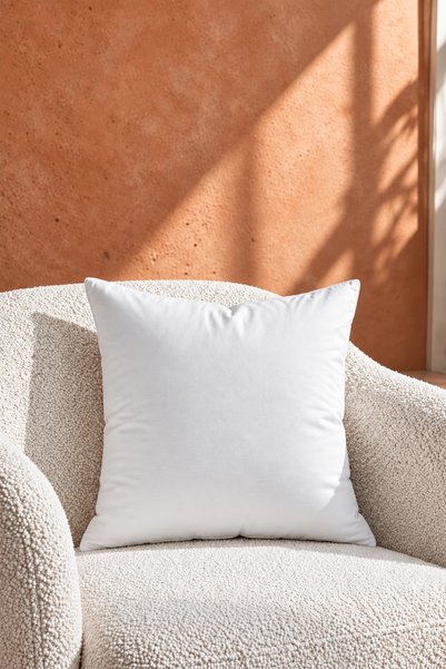 Nart Home 2 Pieces of Throw Pillow Inner Cushion 45X45 cm (350 Gr Full Fiber Filling)