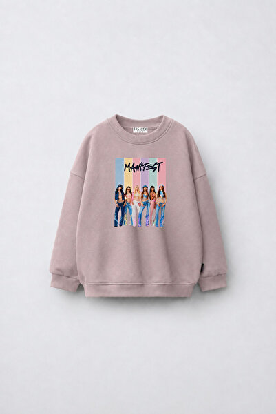fasardi Manifest Girls M6Nifestgirls Printed Oversize Non-Embroidered Long Sl...