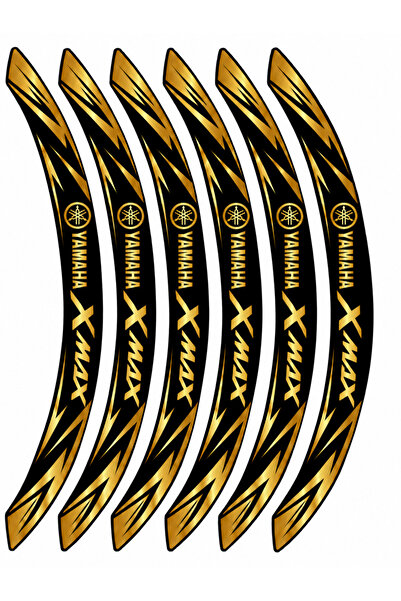 pınaxar 3D Motosiklet Jant Sticker Parlak Şerit Yamaha XMAX Yarış Grafik Tasa...