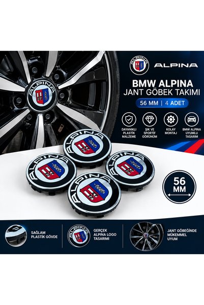 İKTUNING BMW ALPINA 56 MM PLASTİK JANT GÖBEK TAKIMI – 4 Adet