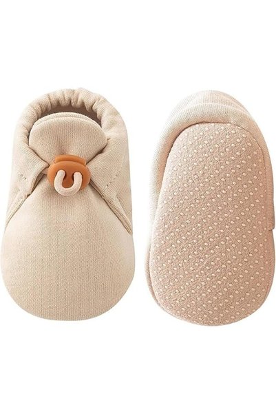KASTWAVE Baby Booties, Hand-Crocheted Cotton Knit Soft Warm Shoes, Cozy and B...