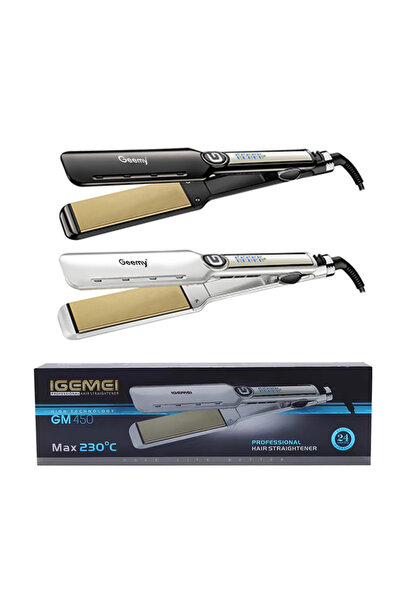 Geemy Original GM 450 Professional Ceramic Coated Plate Hair Iron LCD Display...