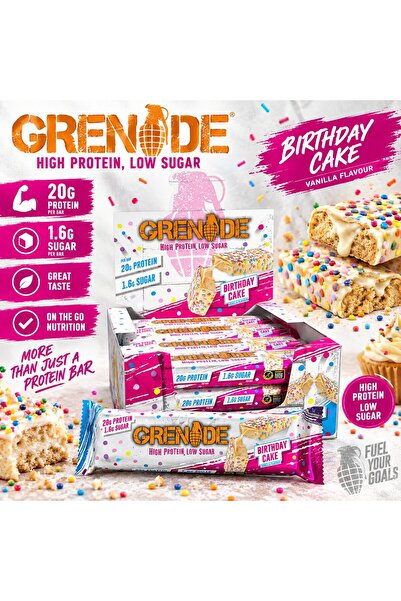 Grenade Protein Bar 12 X 60 Gr - Birthday Cake Flavour - Doğum günü paketi