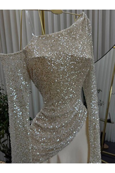 GORI FASHION فستان سهره راقي مزين بترتر