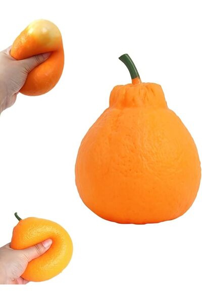 TERRIFI Tangerine Squishy Toy Fast Rebound Fidget Stress Relief Realistic Fru...
