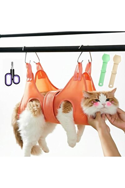 Moninsta [4Pack] Pet Grooming Hammock for 11-15 lbs Pets, Door-Hook Hanging w...