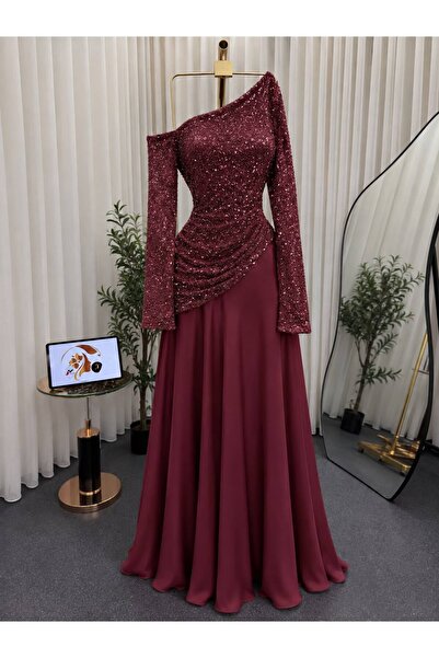 GORI FASHION فستان سهره راقي مزين بترتر