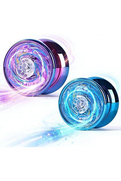 TERRIFI Light Up Yoyo Set, 2 Pack Responsive Yoyos for Beginners with Blue an...