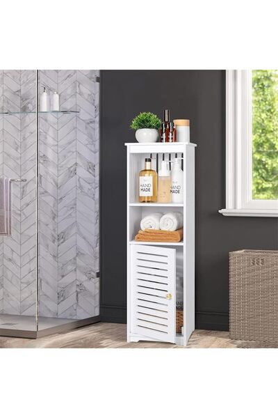 U-HOOME U HOOME Bathroom Storage Cabinet, Narrow Storage Cabinet Bathroom Flo...
