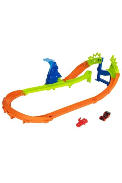 HOT WHEELS Σετ πίστας Stunt Tracks Corkscrew Jump Champion με αυτοκίνητο 1:64...