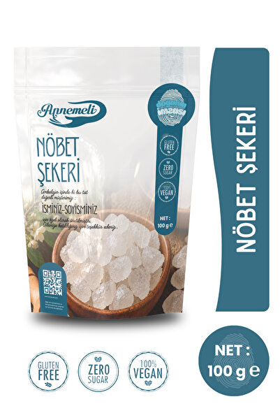 Annemeli Nöbet Şekeri 100 Gr – Geleneksel Kristal Şeker, İri Taneli Şeker, Ça...