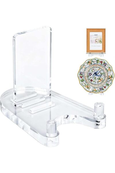 GENERAL ALMEKAQUZ Acrylic Easel Display, Plate Stand for Display, Adjustable ...