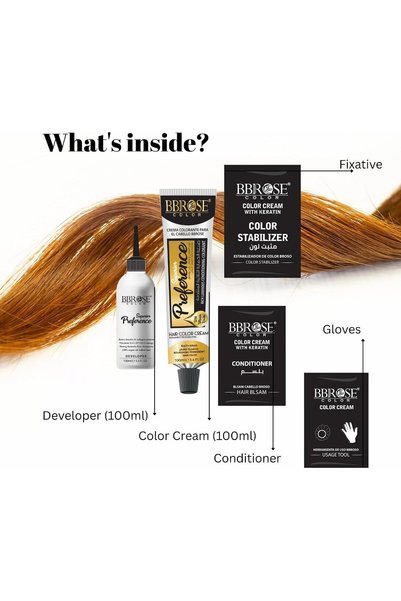 BBROSE Hair Color Cream 100ml - Long-Lasting, Vibrant Hair Dye for Rich, Natural Color - Ammonia-Free (Hazel Matt Blond, 100 ML)