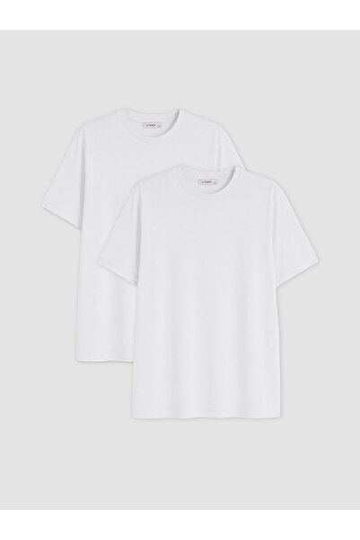 LC Waikiki Two Mt Shop Quality Lcw Curve White Plain Standard & Regular Short...