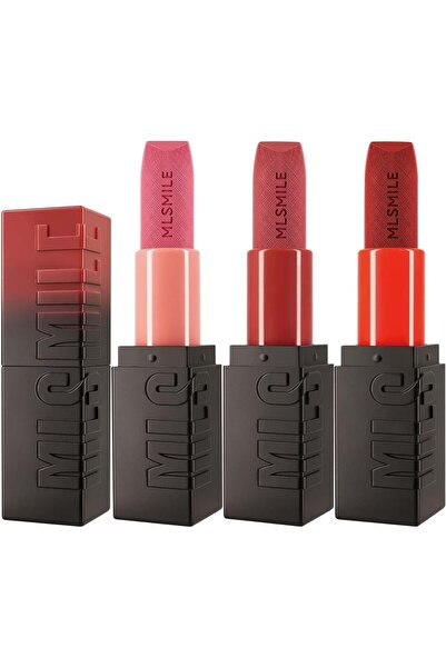 MLSMILE Matte Velvet Lipstick Set 3PCS, Long Lasting Lip Stain Gift