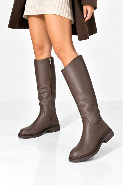 POTEEN Women's Riding Boots with Side Zipper Detail Floter P200
