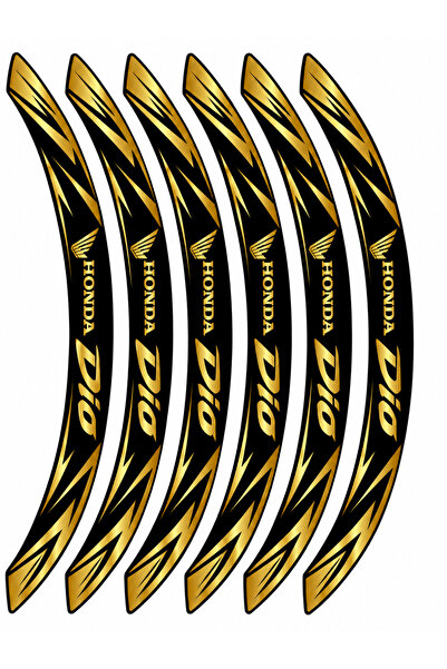 pınaxar Motosiklet Jant Şeridi Sticker Honda Dio 3D Parlak Dekoratif Set