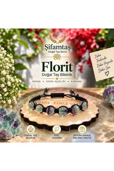 ŞİFAMTAŞ سوار من حجر الفلوريت الطبيعي برباط