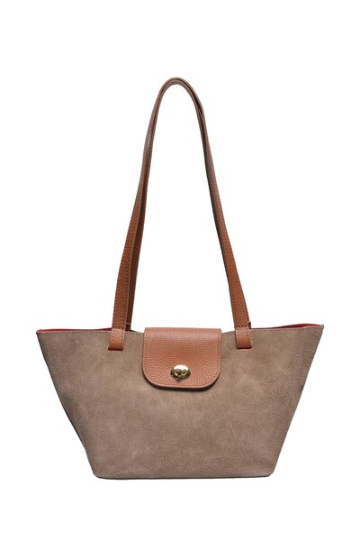 SimpleFind Roberta M Geanta piele -Yelena-TAUPE,Geanta de umar piele naturala...