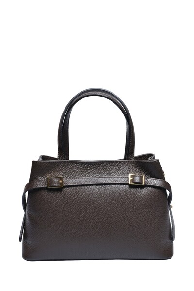 SimpleFind Roberta M Geanta piele -Ulla-MARO INCHIS ,Geanta de mana piele nat...
