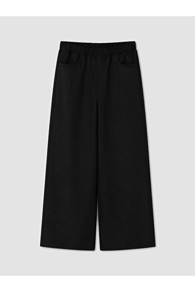 LC Waikiki Lcw Kids Black Regular Fit Girl's Pants with Nevavm Difference
